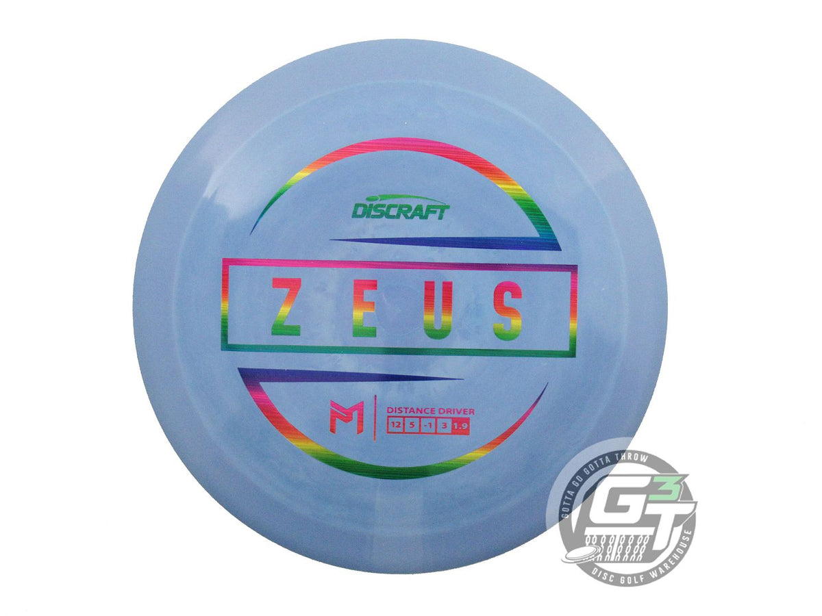 USED Discraft [McBETH] ESP Zeus 175g Blue Rainbow Laser Foil Driver Golf Disc