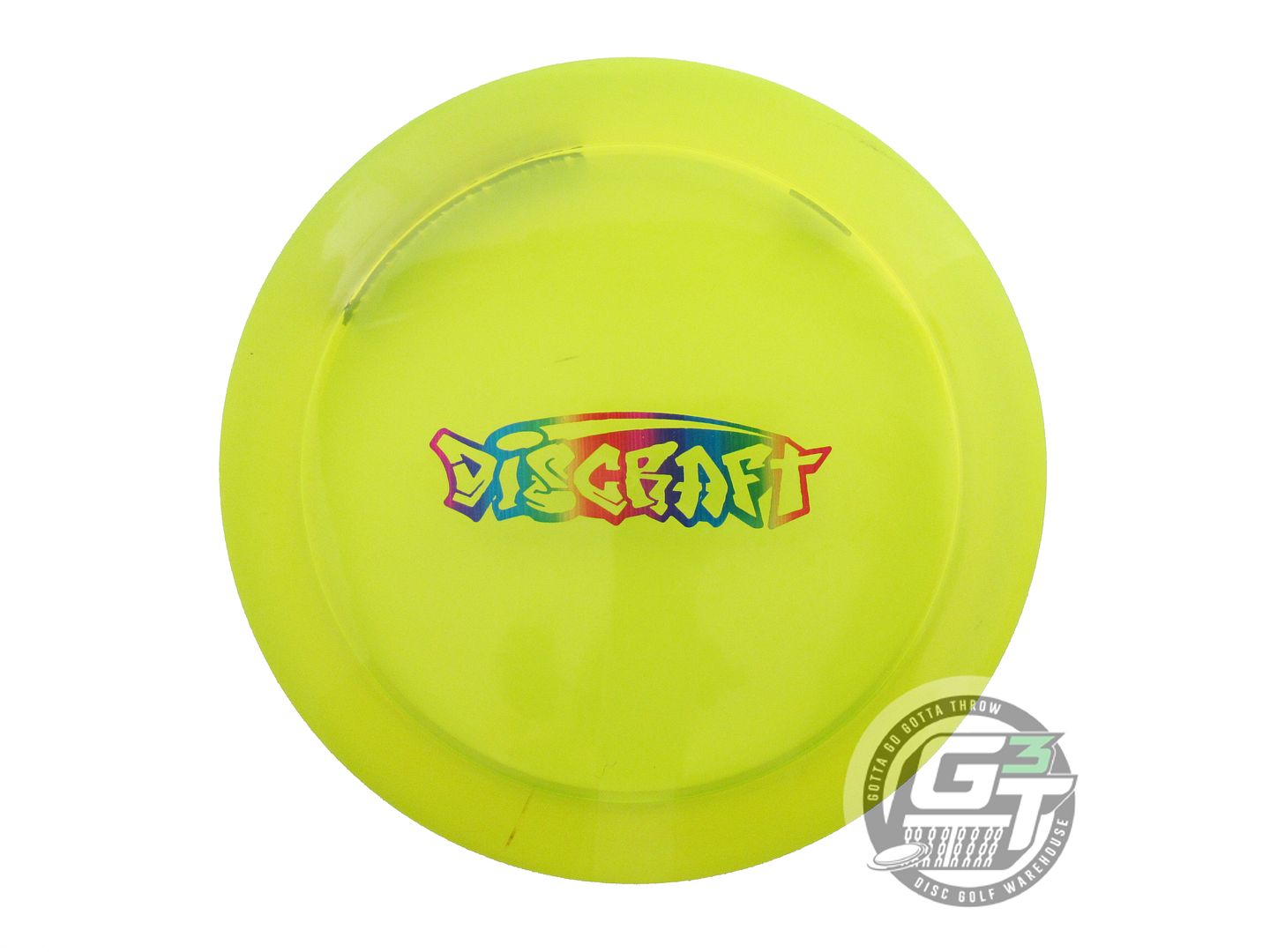 USED Discraft GRAFFITI Z Force 176g Yellow Rainbow Laser Distance Driver Disc