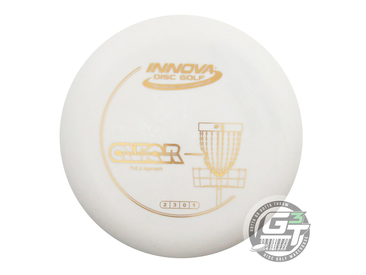 USED Innova DX Aviar 163g White Gold Foil Putter Golf Disc