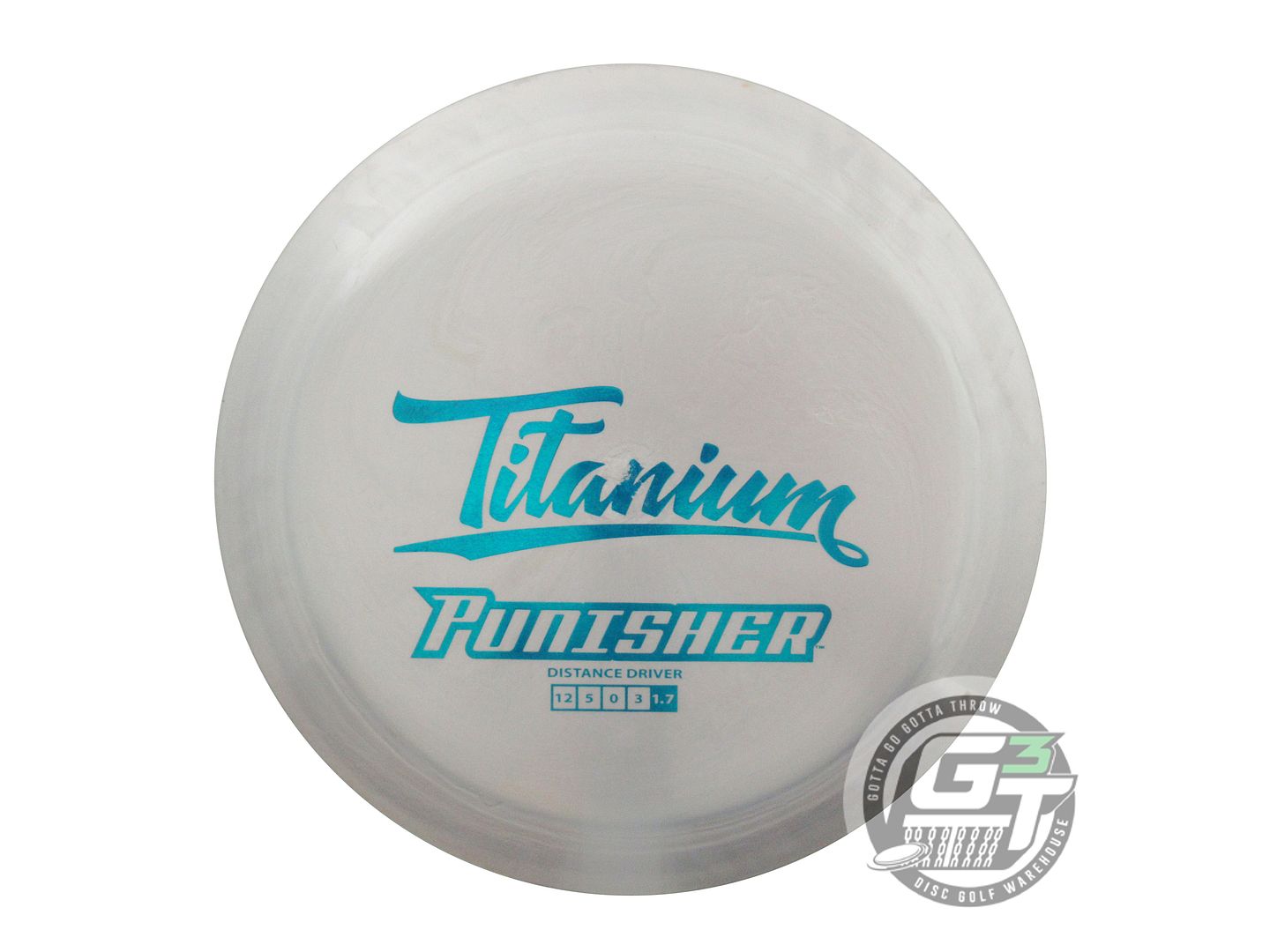 USED Discraft Titanium Punisher 166g Gray Teal Foil Distance Driver Golf Disc