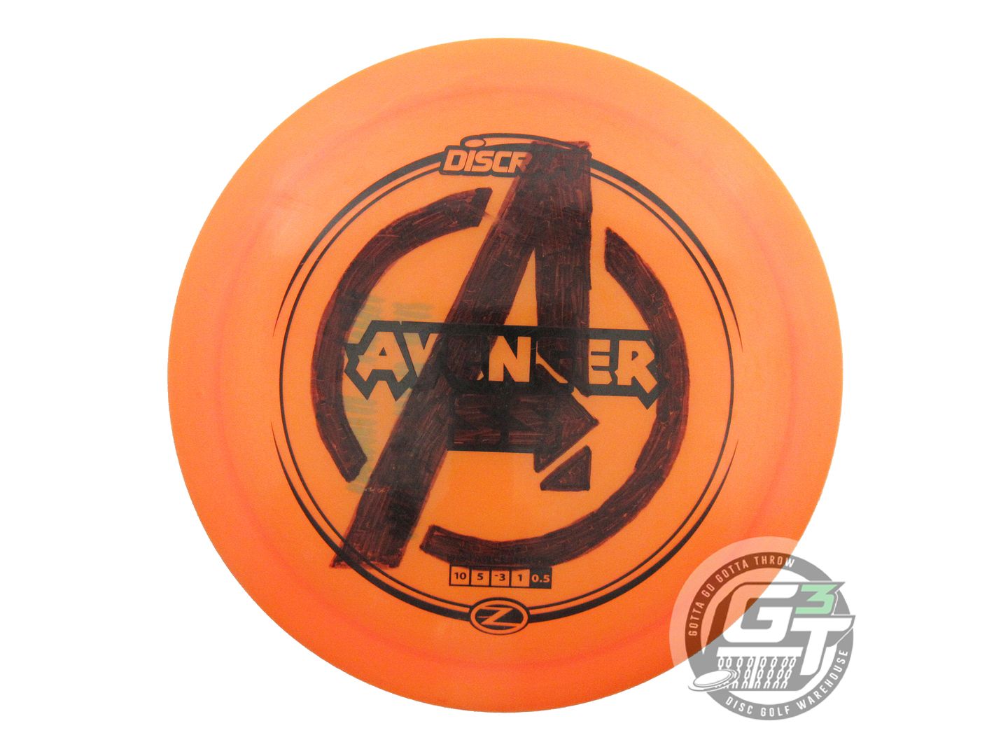 USED Discraft Z Avenger SS 175g Orange Black Stamp Distance Driver Golf Disc