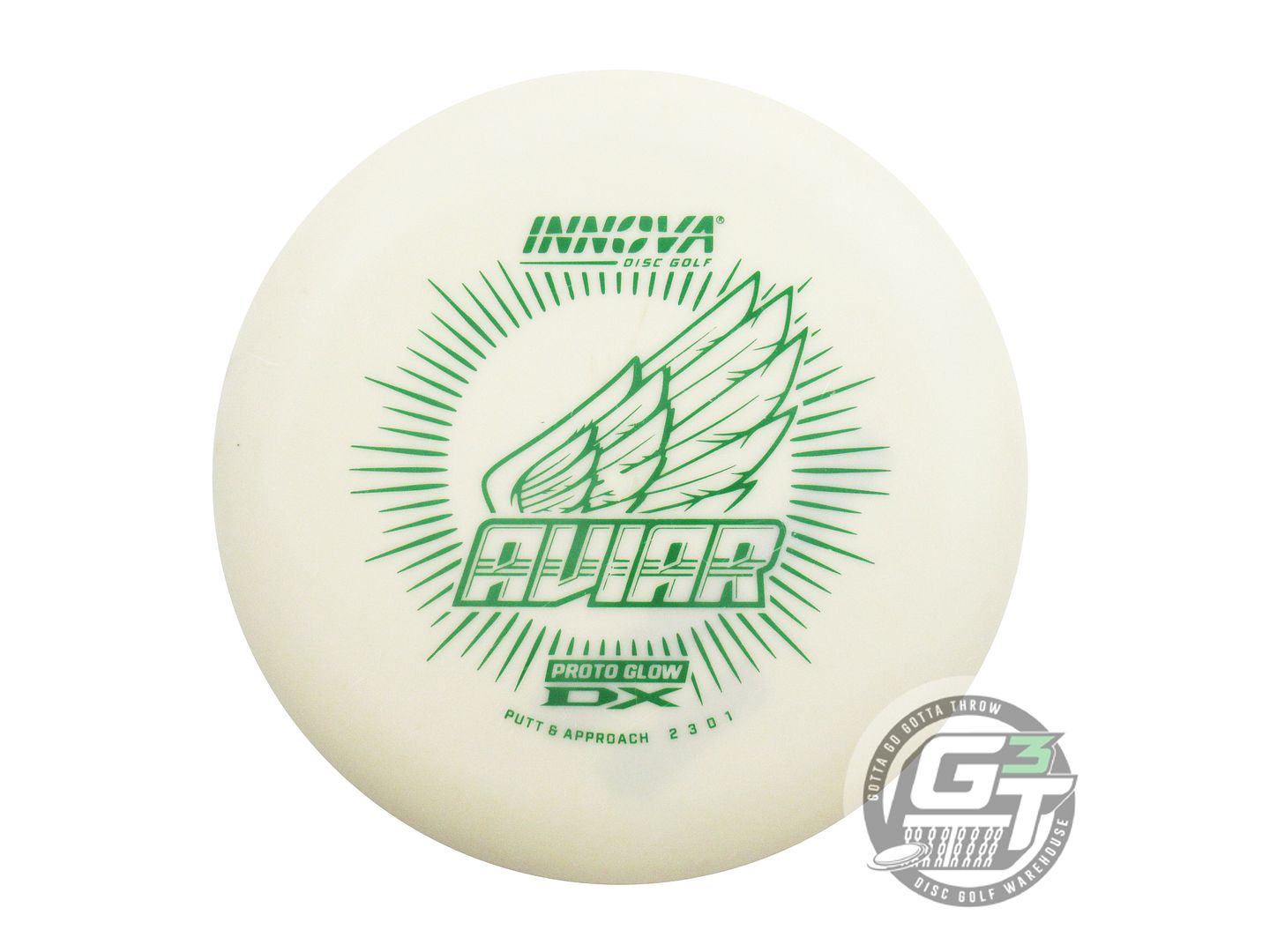 USED Innova PROTO DX Glow Aviar 174g Green Stamp Putter Golf Disc