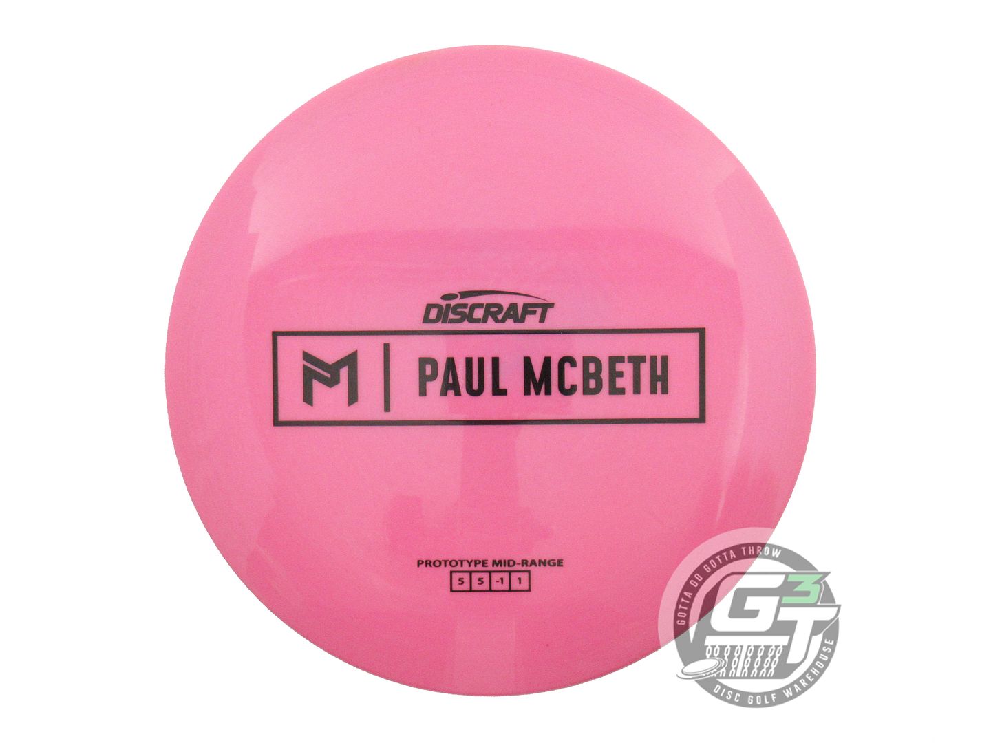 NOS Discraft [McBETH] Proto ESP Malita 173g Pink Black Stamp Midrange Golf Disc