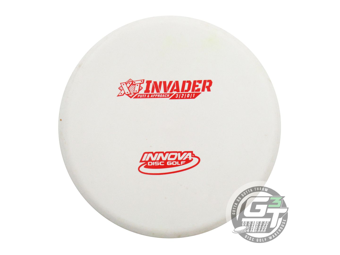 USED Innova XT Invader 175g White Red Stamp Putter Golf Disc