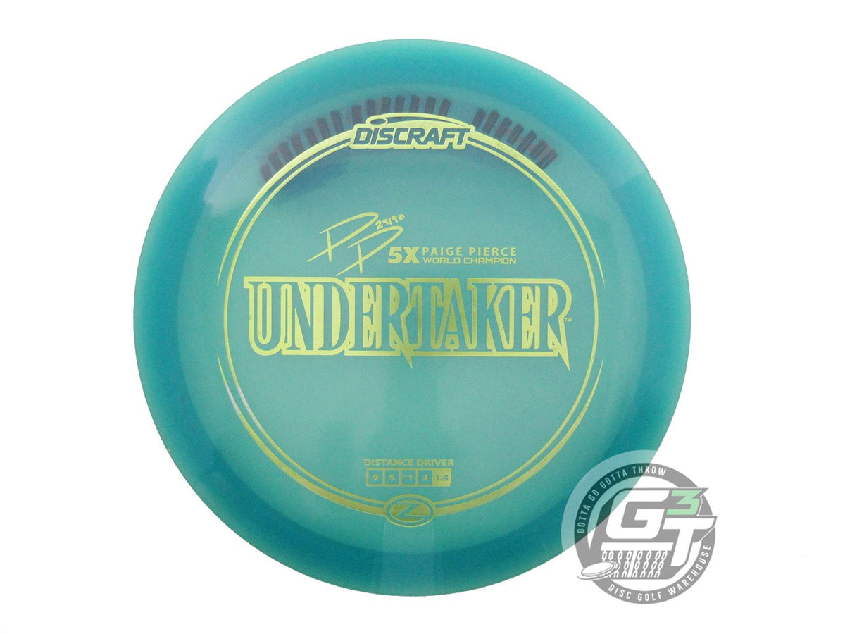 USED Discraft [PIERCE] Z Undertaker 175g Teal Lime Foil Distance Driver Disc