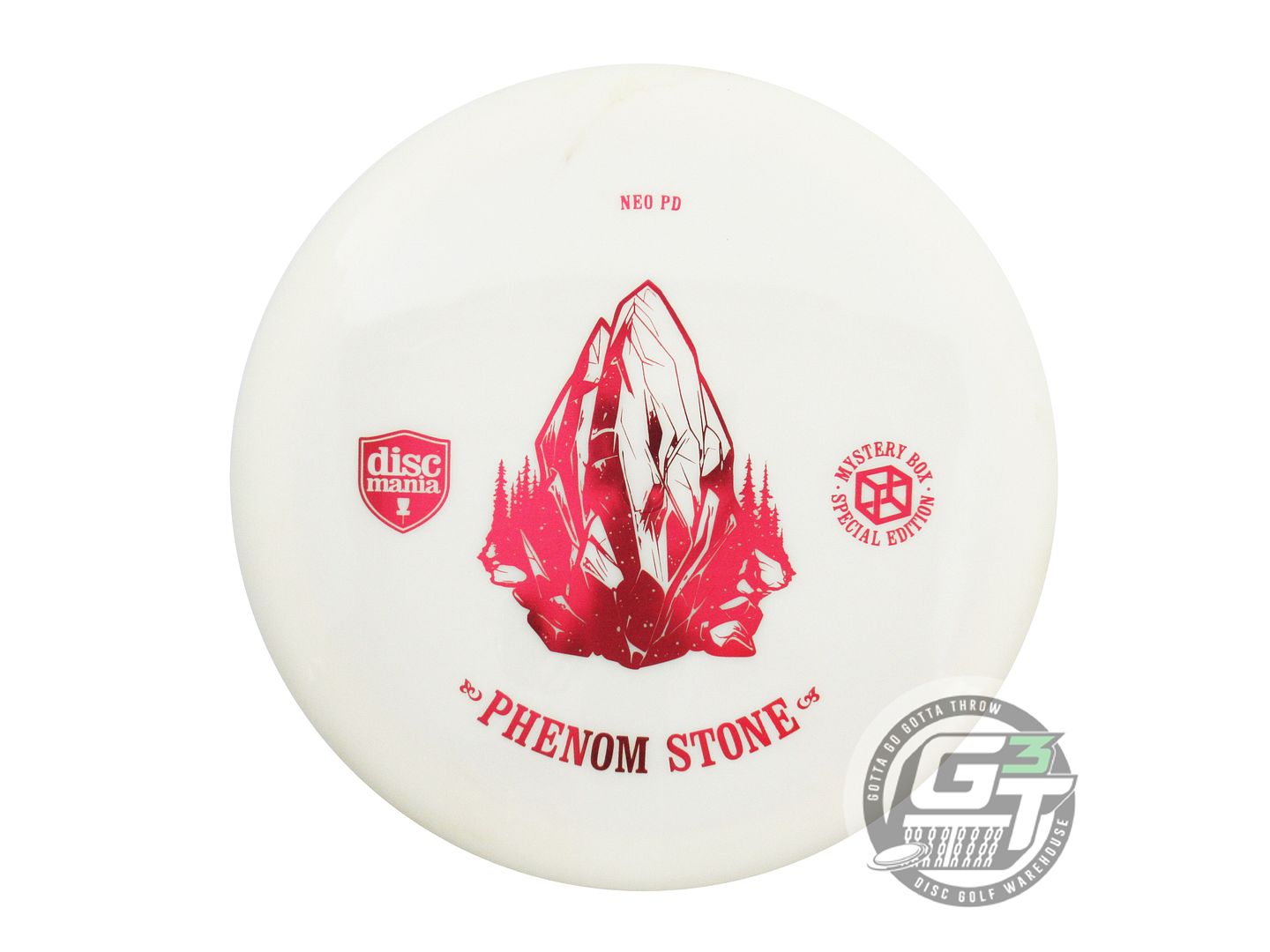 USED DiscMania PHENOM STONE Neo PD 173g White Red Foil Distance Driver Golf Disc