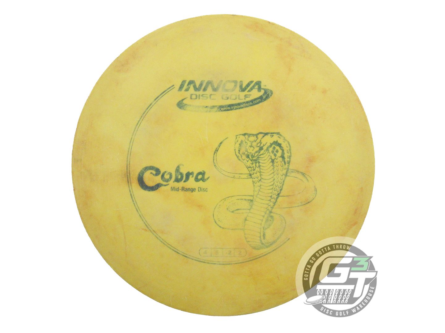USED Innova DX Cobra 168g Yellow Black Stamp Midrange Golf Disc