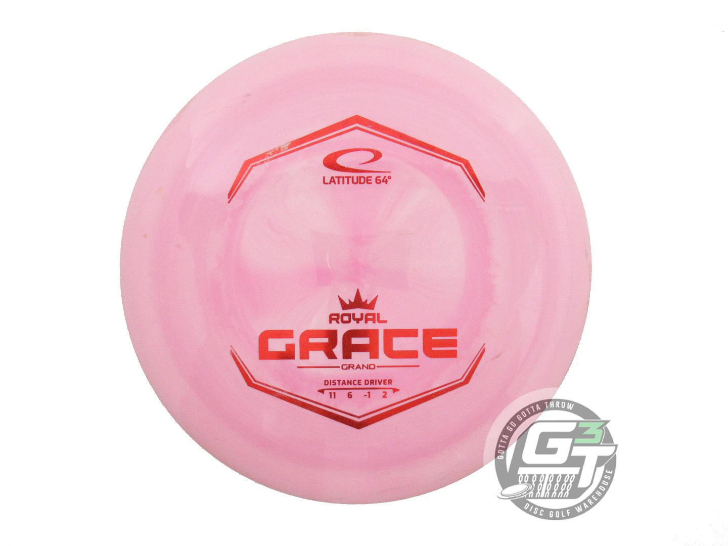 USED Latitude 64 Royal Grand Grace 173g Pink Red Foil Distance Driver Golf Disc
