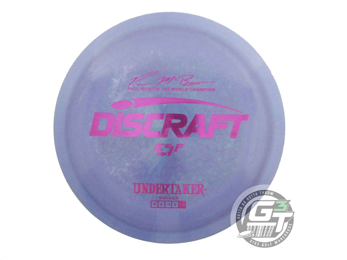 USED Discraft [McBETH] ESP Undertaker 170g Purple Magenta Foil Driver Golf Disc