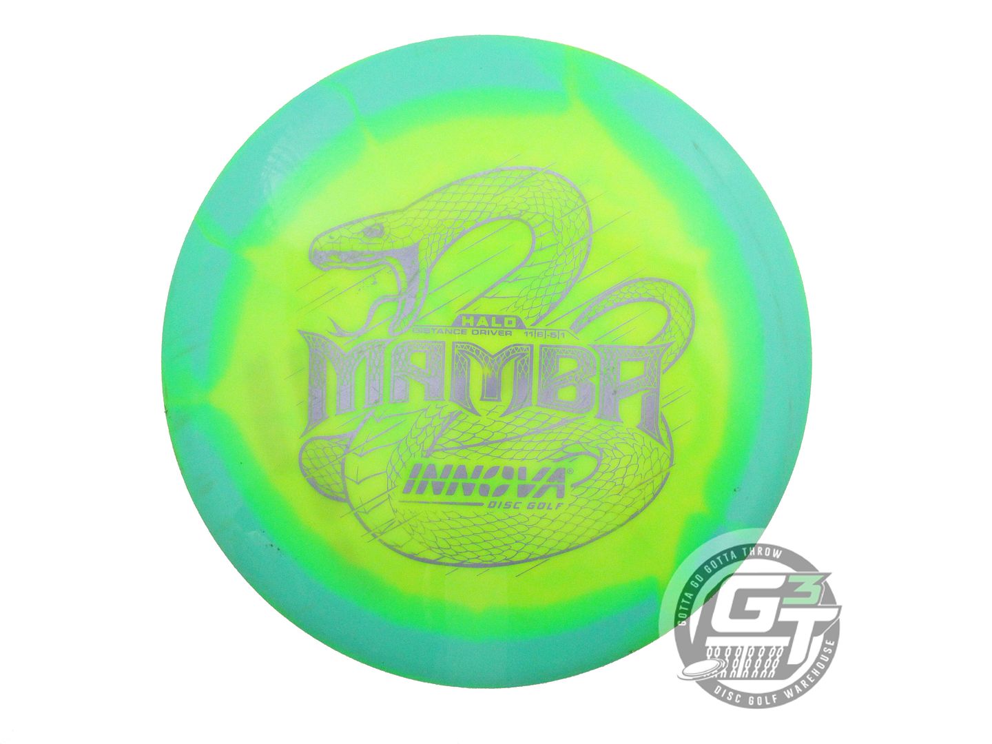 USED Innova Halo Star Mamba 157g Sky Blue-Yellow Distance Driver Golf Disc