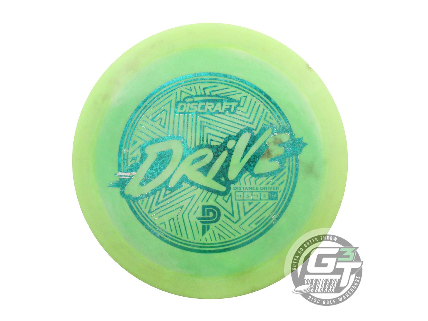 USED Discraft [PIERCE] ESP Drive 175g Lime Shamrock Foil Distance Driver Disc