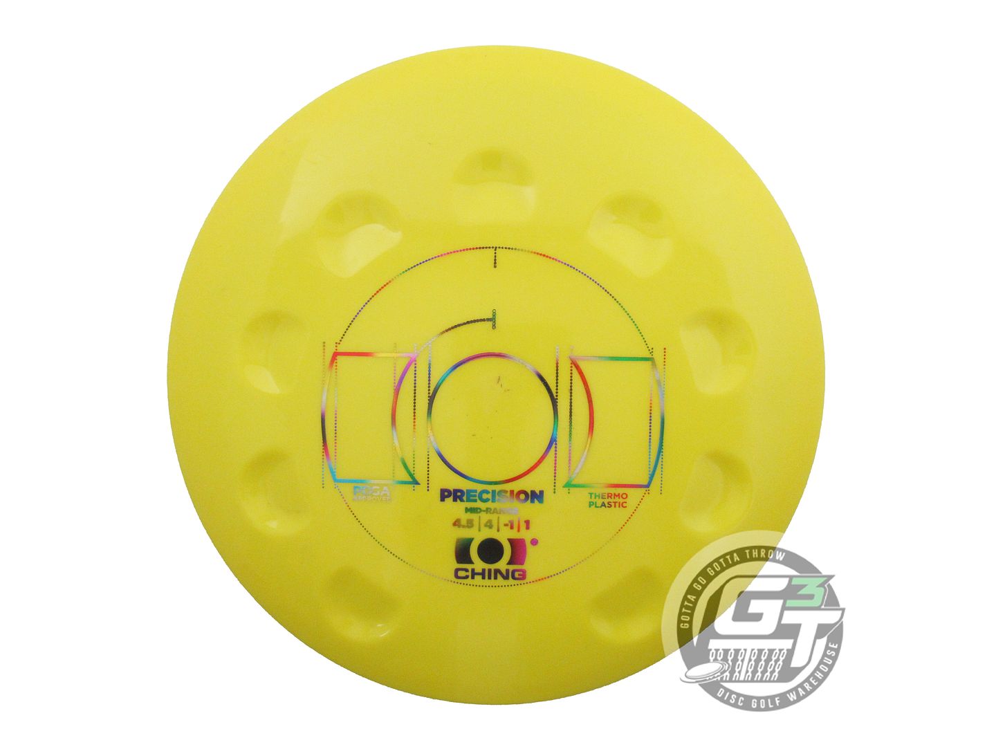 USED Ching Thermo Precision 170g Yellow Jellybean Foil Midrange Golf Disc