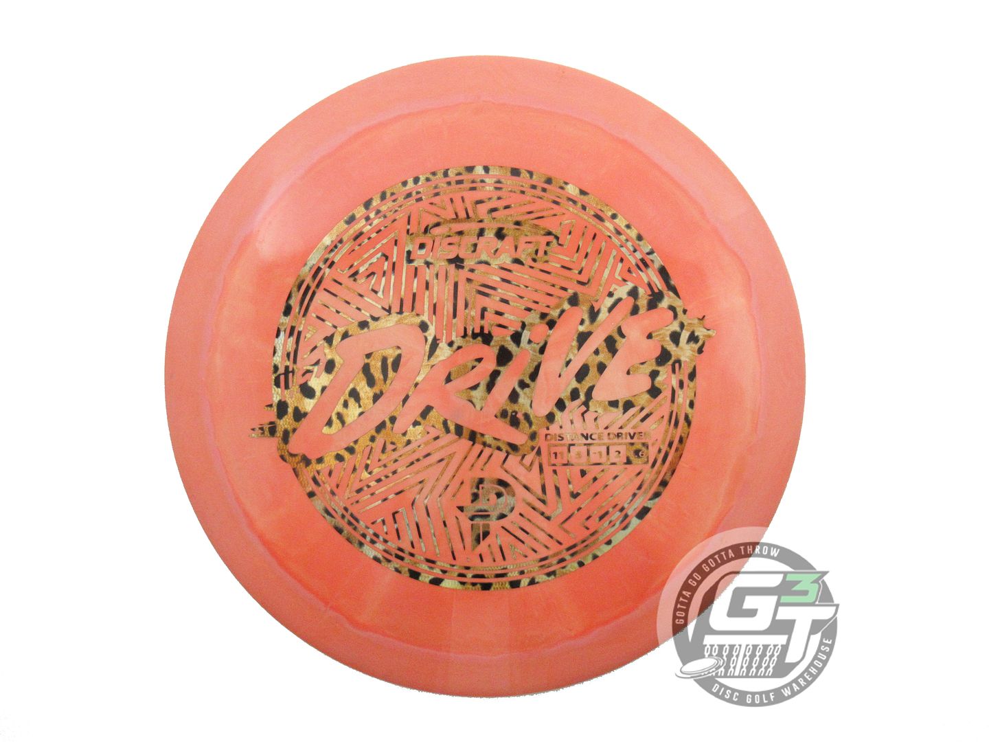USED Discraft [PIERCE] ESP Drive 180g Orange Cheetah Foil Distance Driver Disc