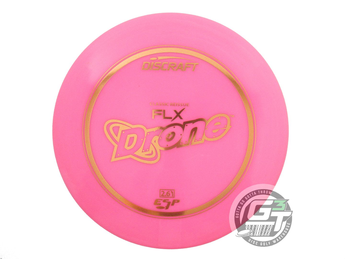 NOS Discraft Classic Reissue ESP FLX Drone 173g Pink Gold Foil Midrange Disc