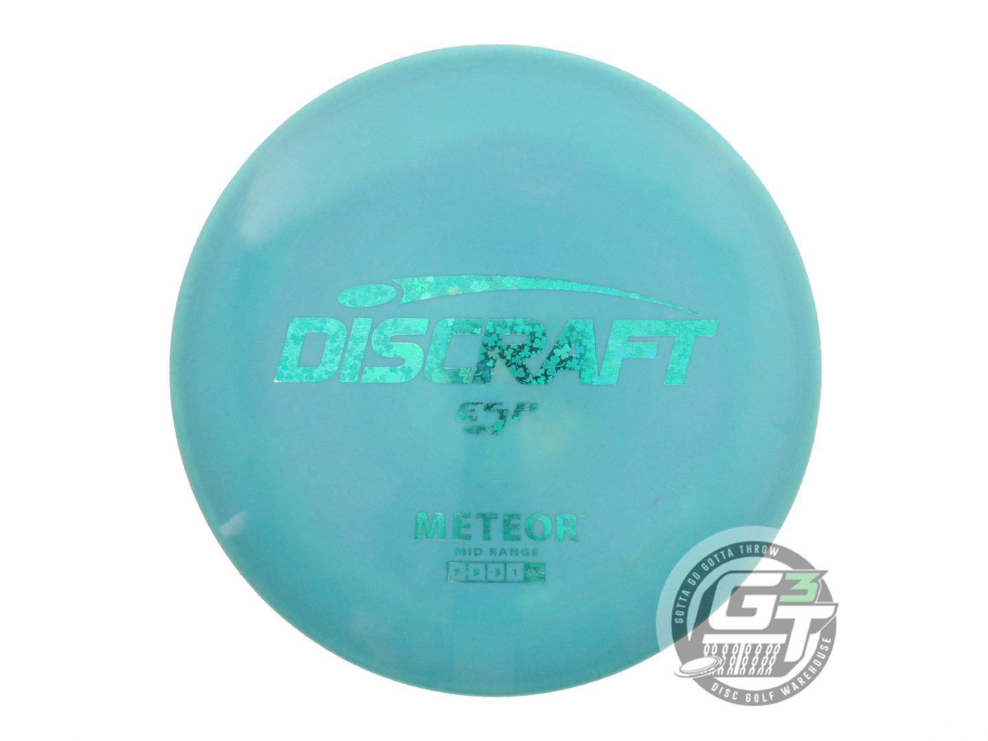 USED Discraft ESP Meteor 178g Teal Shamrock Foil Midrange Golf Disc