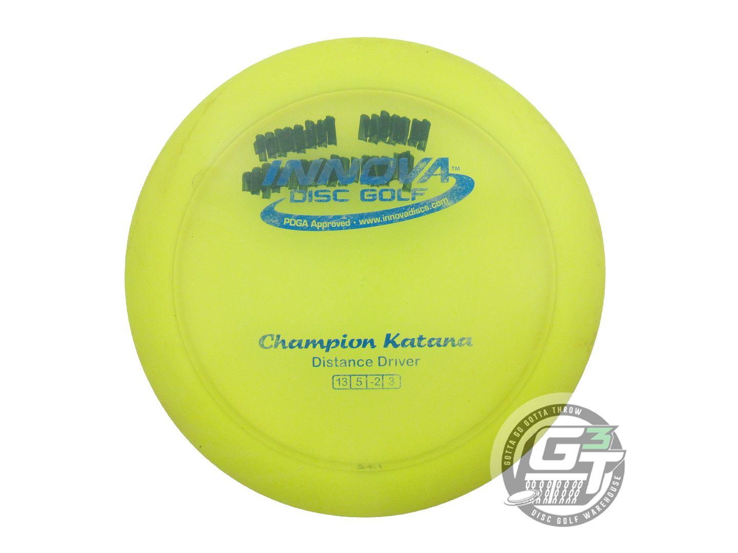 USED Innova Champion Katana 175g Yellow Blue Foil Distance Driver Golf Disc