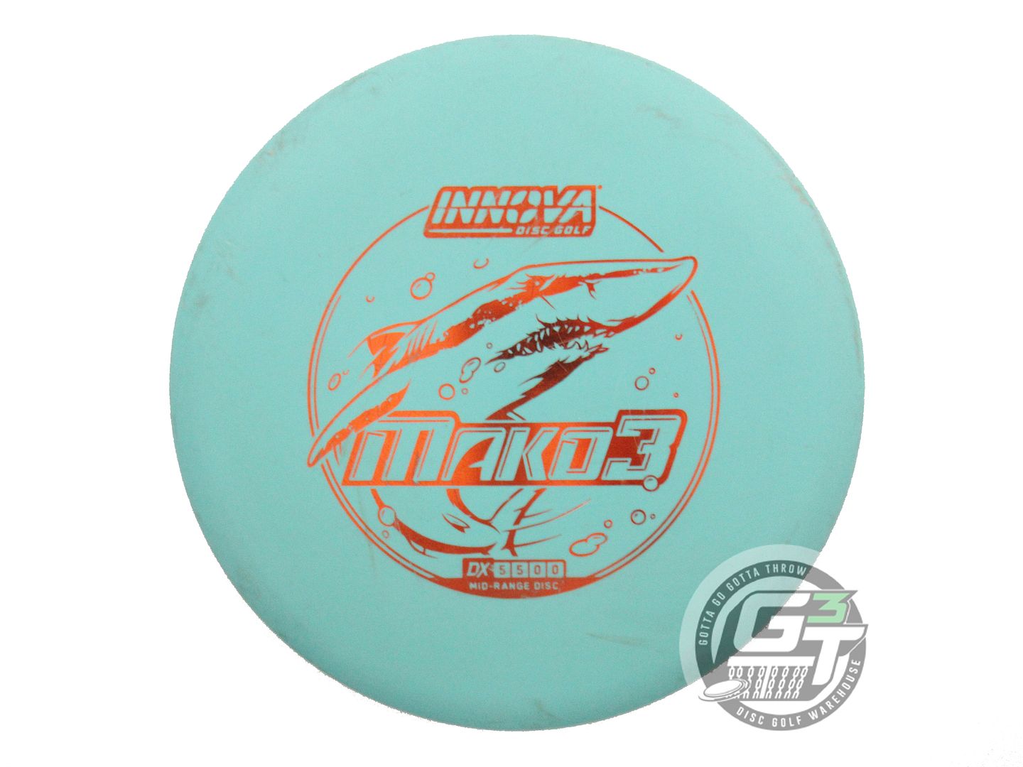 USED Innova DX Mako3 172g Seafoam Orange Foil Midrange Golf Disc