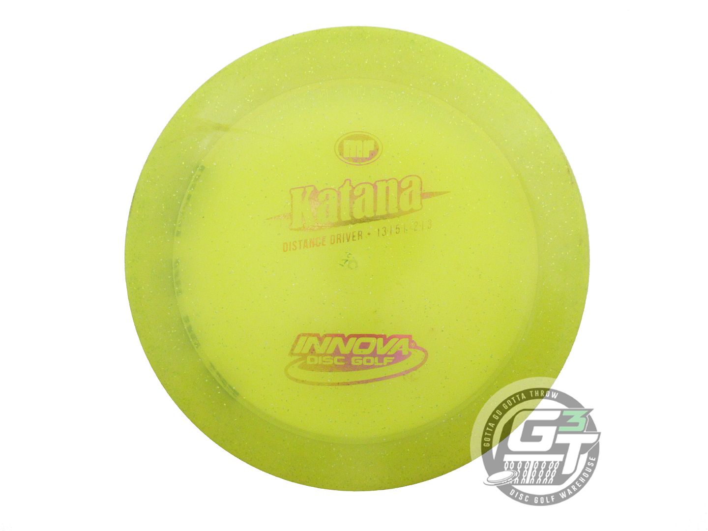 USED Innova Metal Flake Champion Katana 174g Yellow Distance Driver Golf Disc