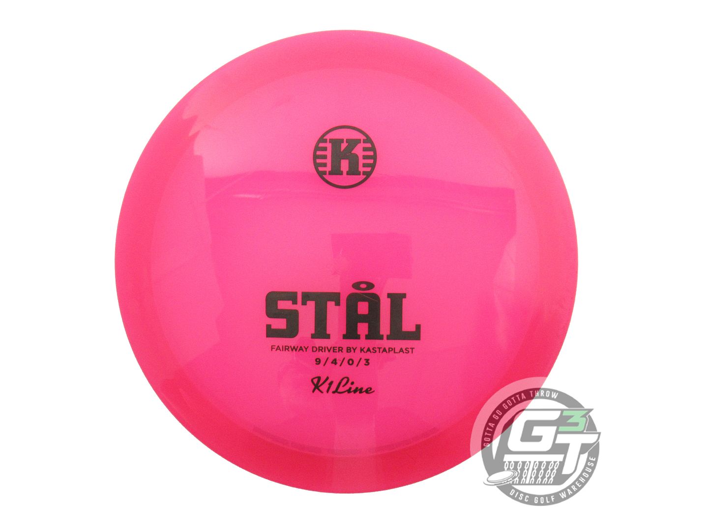 USED Kastaplast K1 Stal 168g Pink Black Stamp Fairway Driver Golf Disc