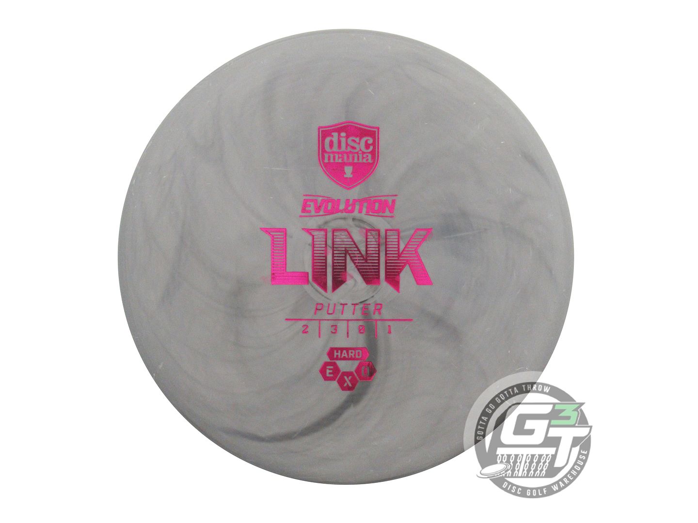 USED DiscMania EXO Hard Link 174g Gray Purple Foil Putter Golf Disc