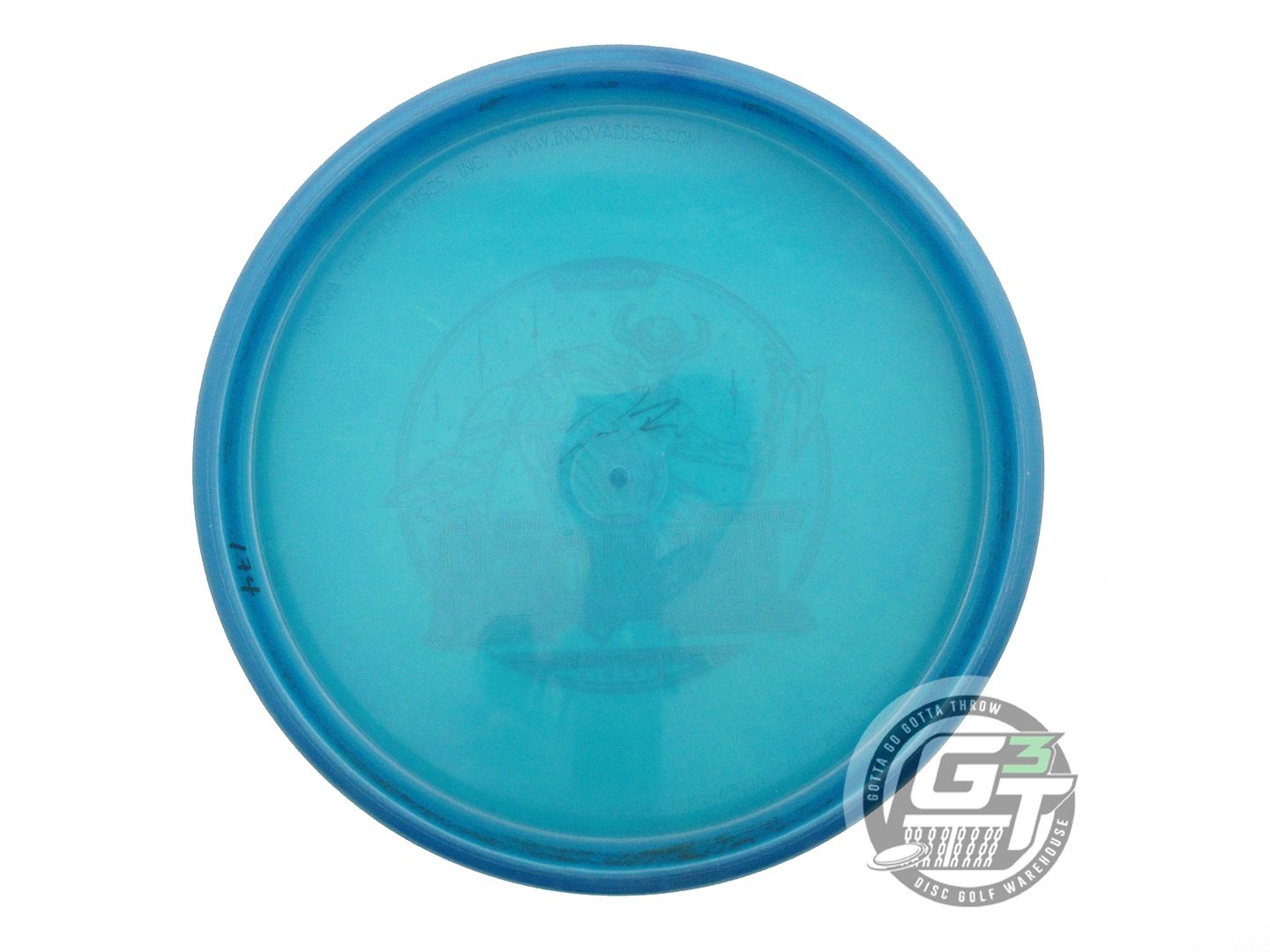 USED Innova Luster Champion Invader 174g Blue Gray Foil Putter Golf Disc