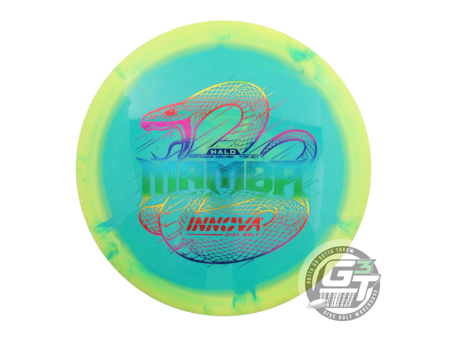 USED Innova Halo Star Mamba 168g Yellow-Seafoam Distance Driver Golf Disc