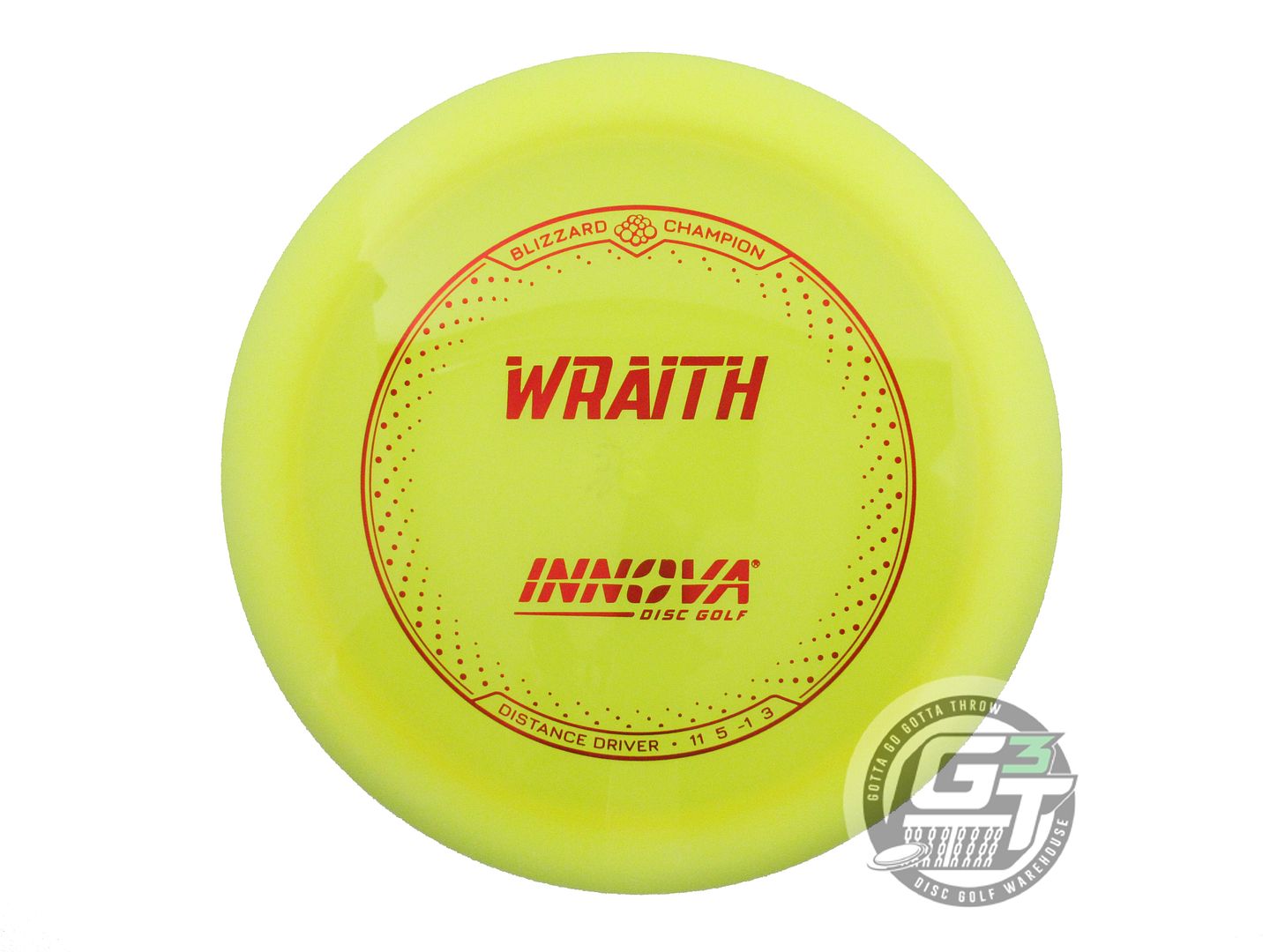 NOS Innova Blizzard Wraith 146g Yellow Red Foil Distance Driver Golf Disc