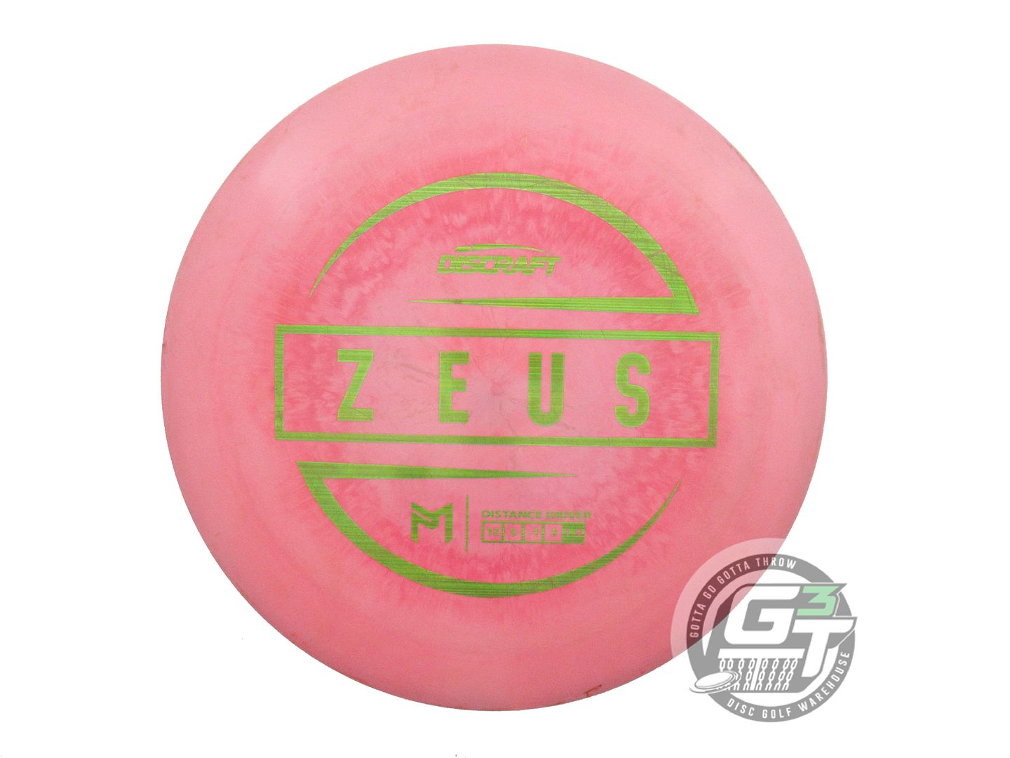 USED Discraft [McBETH] ESP Zeus 176g Pink Lime Laser Foil Driver Golf Disc