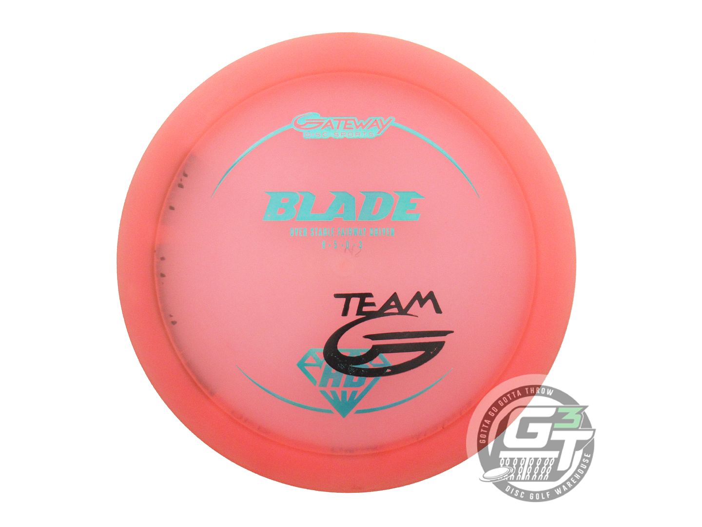 USED TEAM Gateway Hyper-Diamond Blade V2 175g Pink Midrange Golf Disc