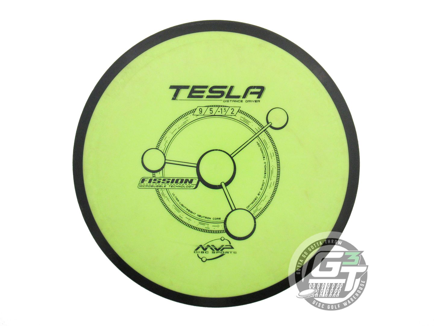 USED MVP Disc Sports Classic Fission Tesla 151g Yellow Distance Driver Golf Disc