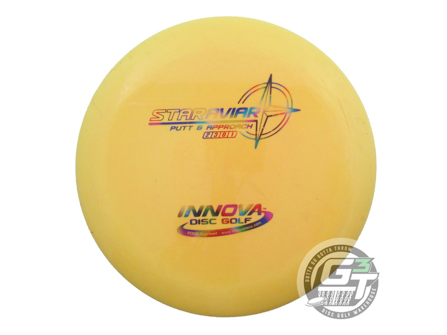 USED Innova Star Aviar 176g Yellow Jellybean Foil Putter Golf Disc