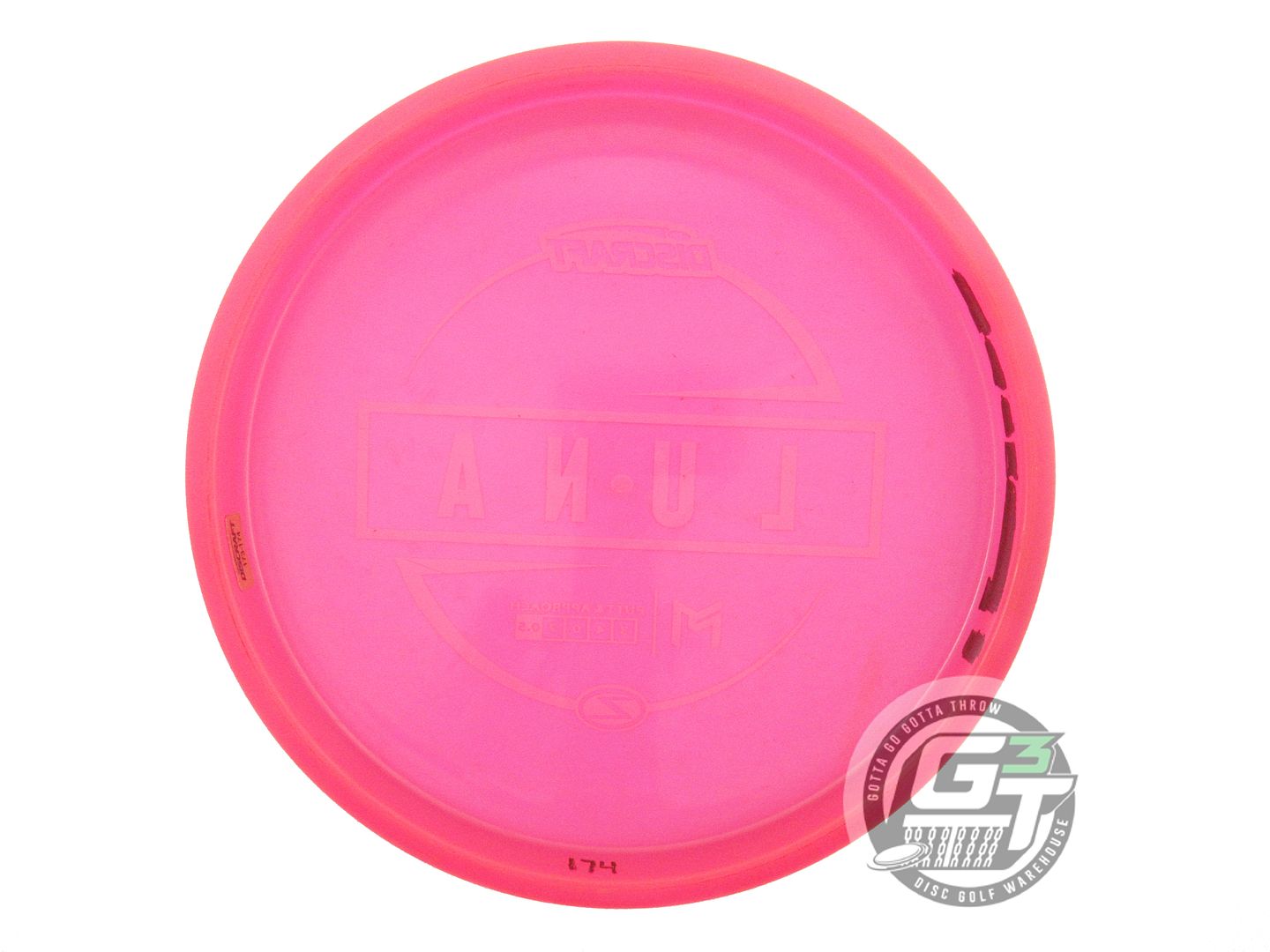 USED Discraft [McBETH] Z Luna 174g Pink White Stamp Putter Golf Disc