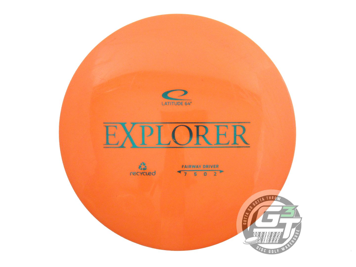 USED Latitude 64 Recycled Gold Explorer 173g Orange Teal Foil Driver Golf Disc