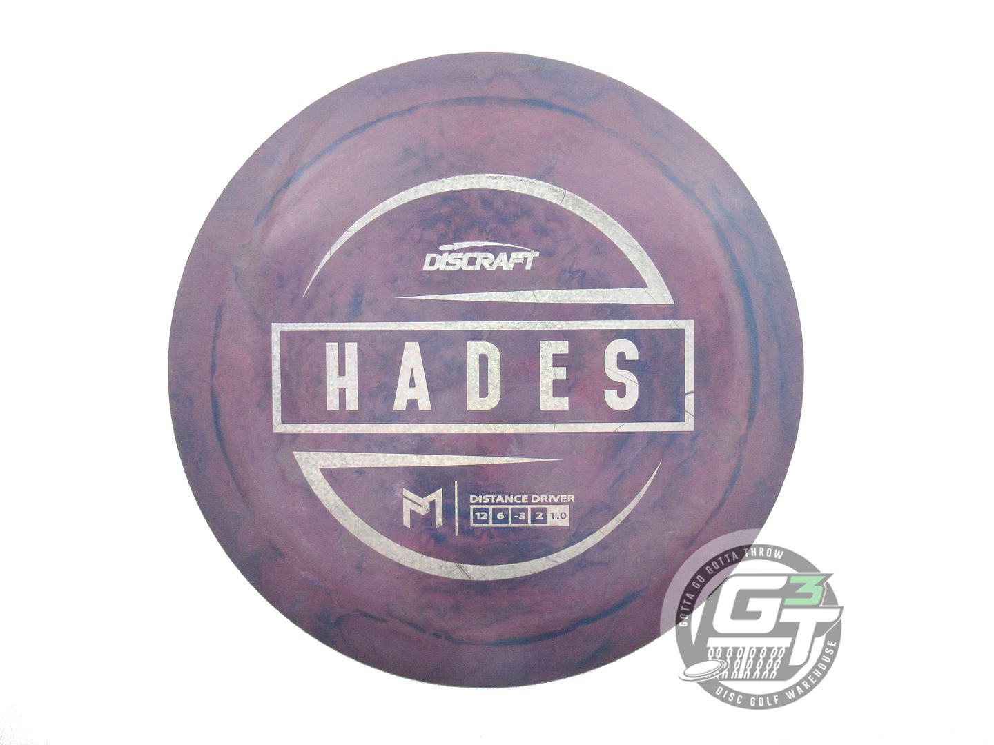USED Discraft [McBETH] ESP Hades 174g Purple-Blue Silver Glitter Driver Disc