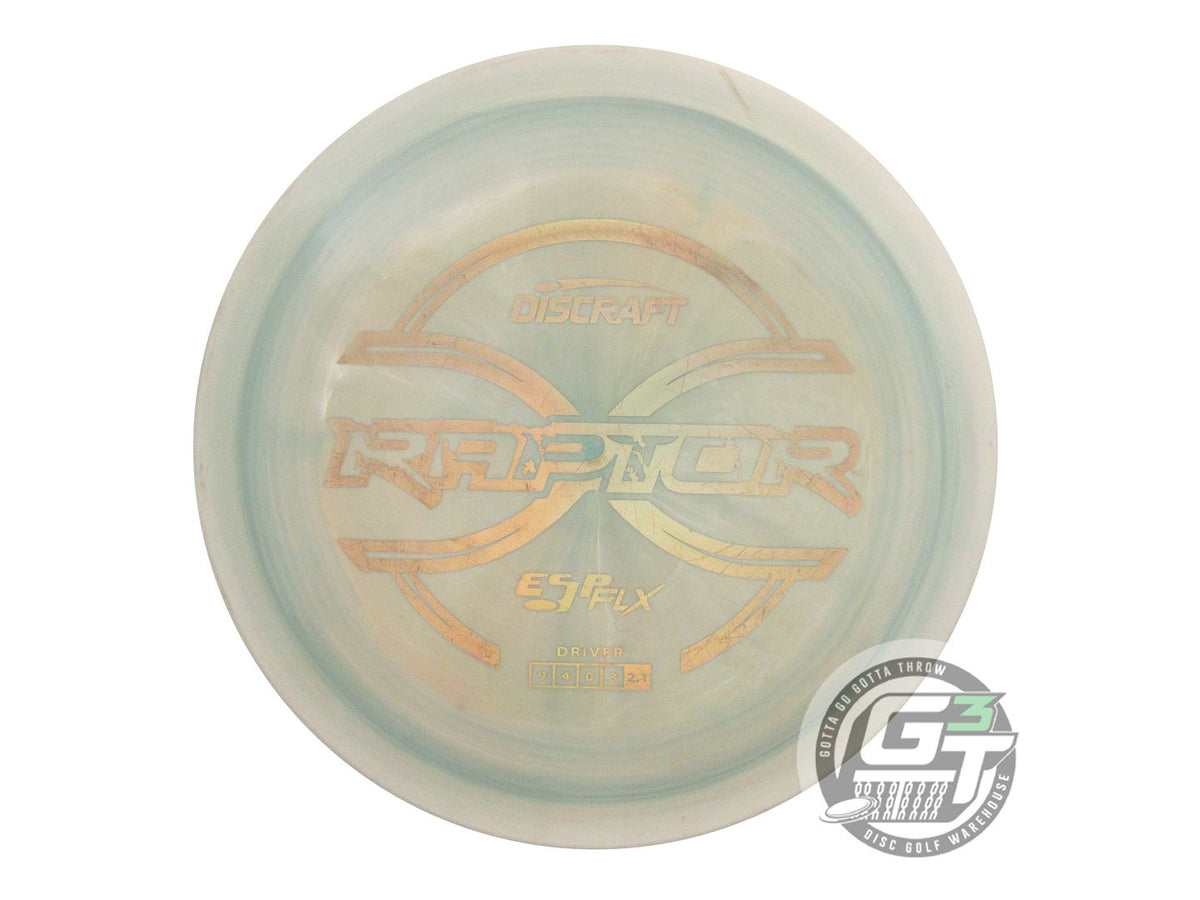USED Discraft ESP FLX Raptor 169g Olive Gold Holo Foil Distance Driver Golf Disc