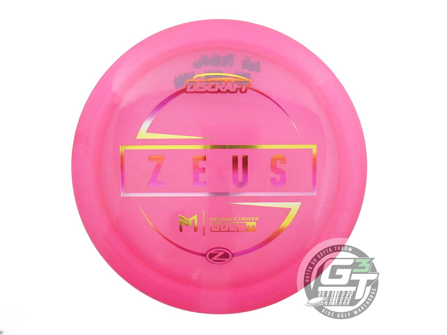 USED Discraft [McBETH] Z Zeus 170g Pink Sunset Foil Driver Golf Disc