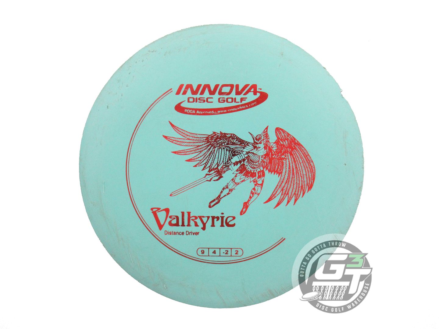 USED Innova DX Valkyrie 170g Seafoam Red Foil Distance Driver Golf Disc
