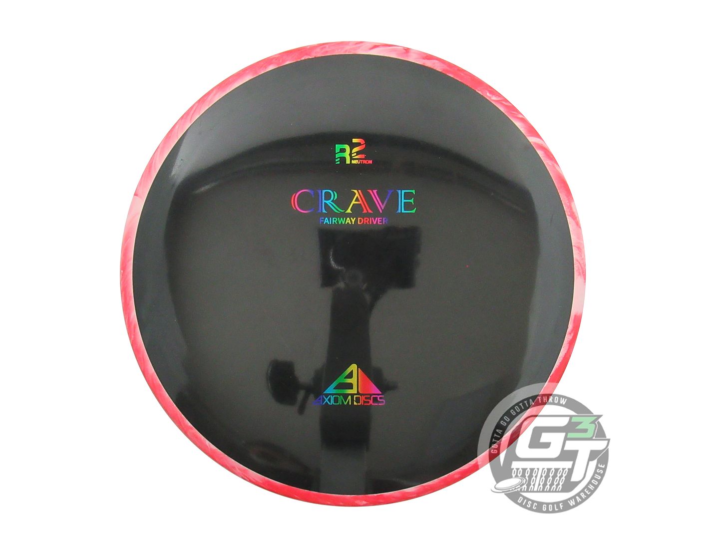 NOS Axiom Discs R2 Neutron Crave 163g Black Red Rim Fairway Driver Golf Disc
