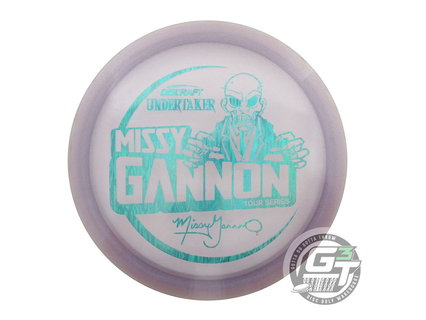 USED Discraft [GANNON] Metallic Z Undertaker 174g Lilac Teal Foil Driver Disc