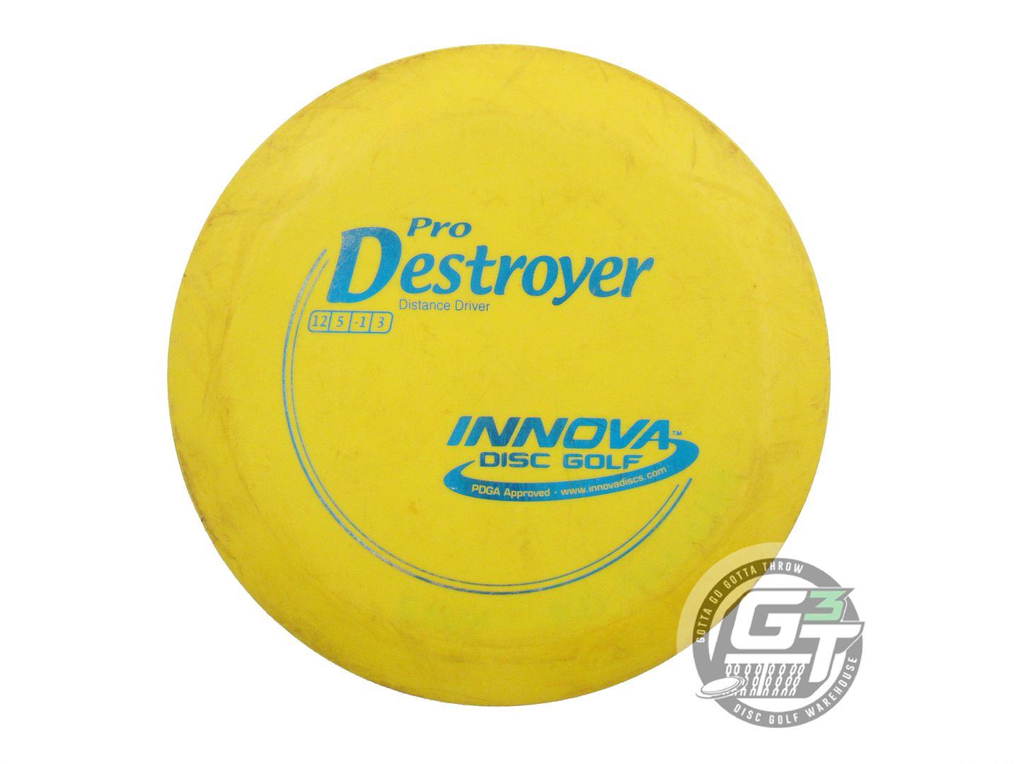 USED Innova Pro Destroyer 171g Yellow Blue Foil Distance Driver Golf Disc