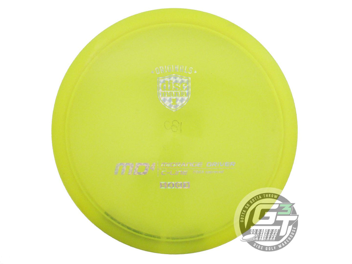 USED DiscMania C-Line MD4 180g Yellow Silver Prism Foil Midrange Golf Disc