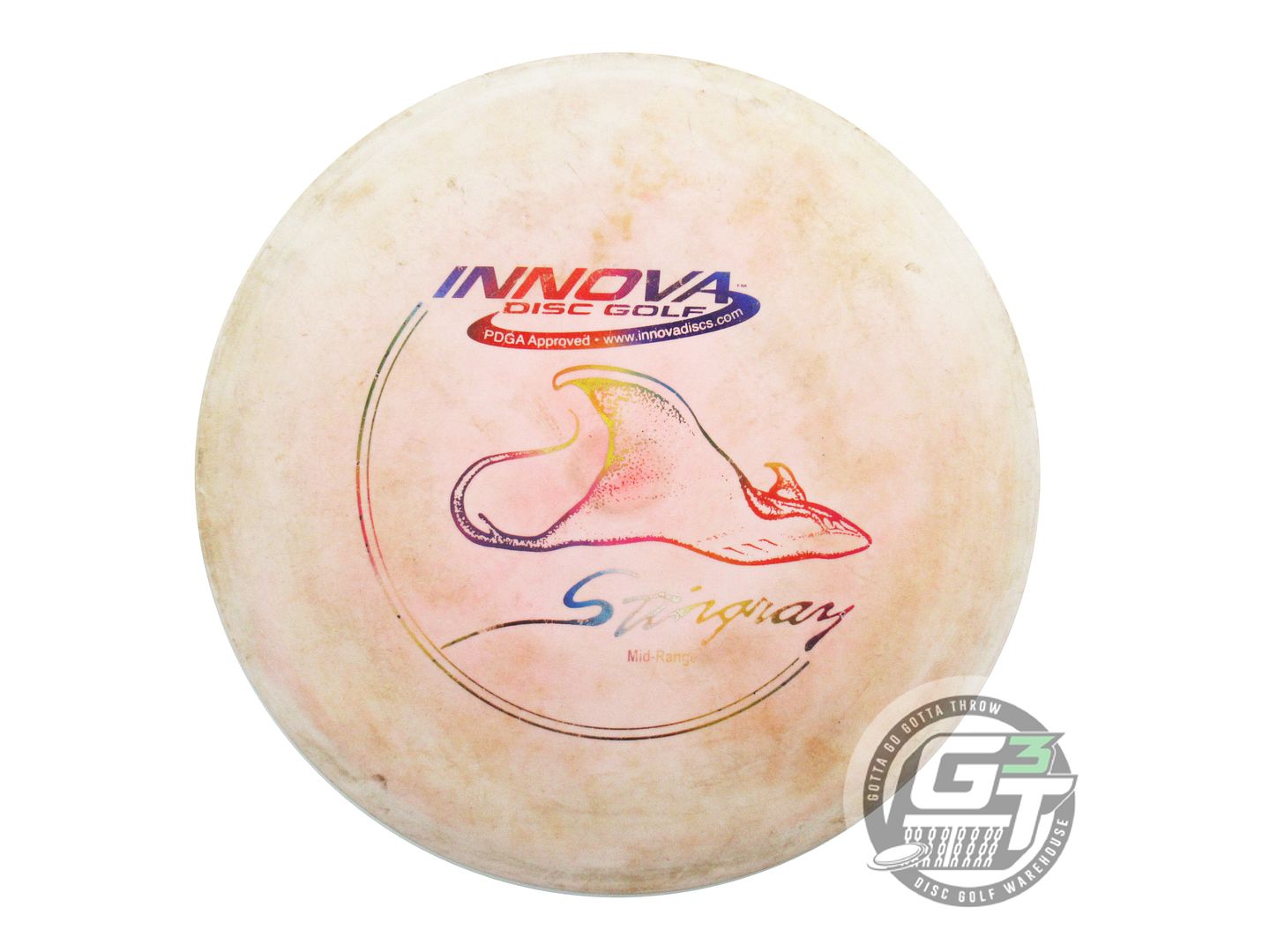 USED Innova DX Stingray 176g Lt. Pink Rainbow Foil Midrange Golf Disc