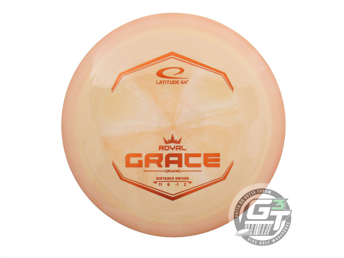 USED Latitude 64 Royal Grand Grace 174g Peach Orange Foil Distance Driver Disc
