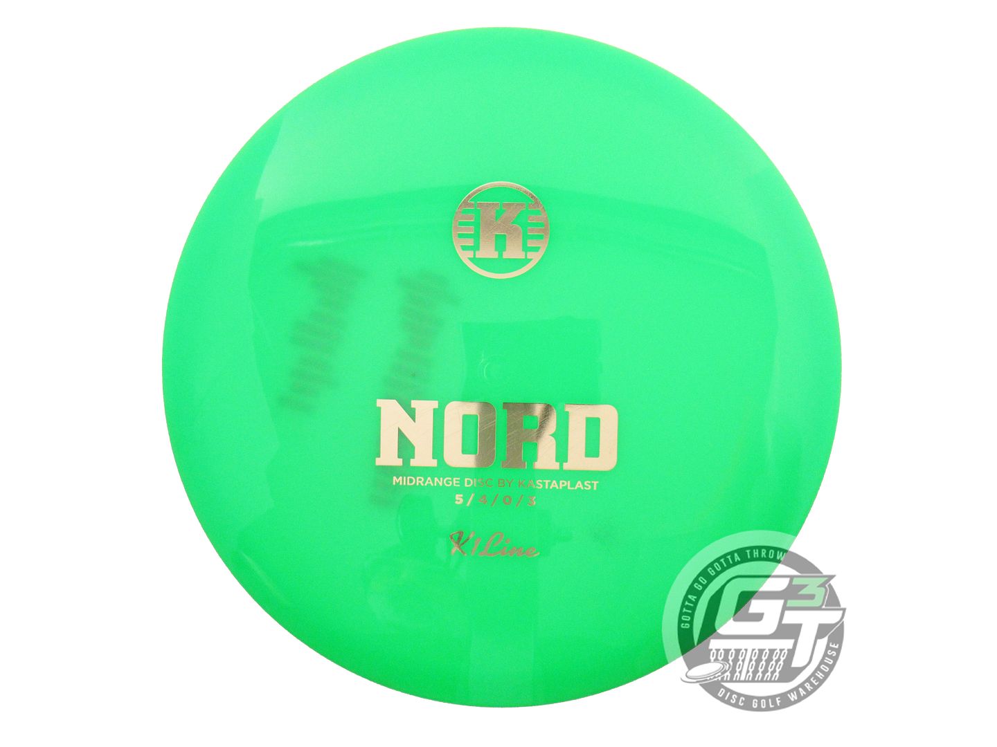 USED Kastaplast K1 Nord 174g Green Gold Foil Midrange Golf Disc