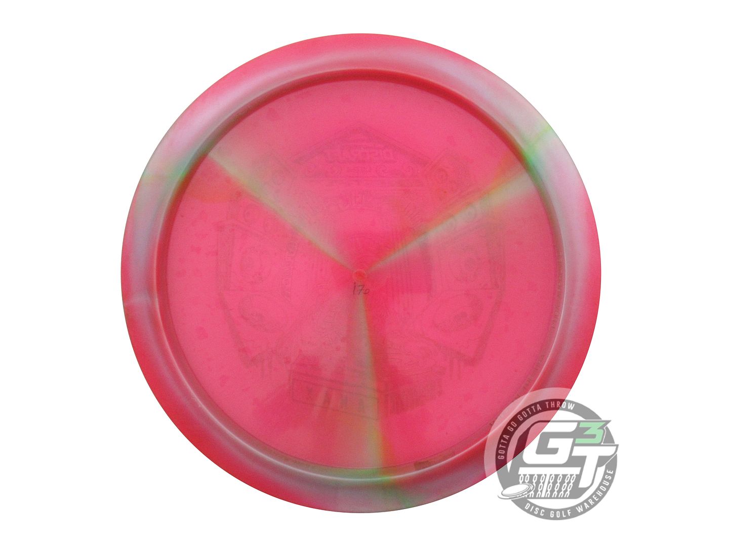 USED Discraft [LEDGESTONE] Swirly Z Anax 170g Pink-Lime Driver Golf Disc