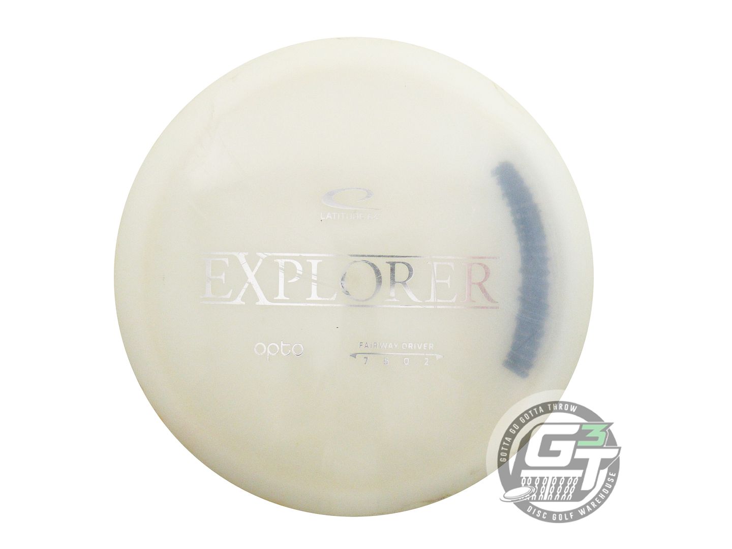 USED Latitude 64 Opto Explorer 173g White Silver Foil Distance Driver Golf Disc
