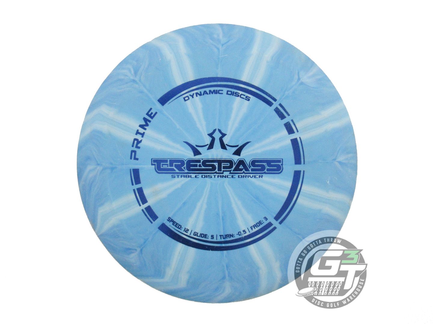 USED Dynamic Discs Prime Burst Trespass 174g Blue Blue Foil Distance Driver Disc