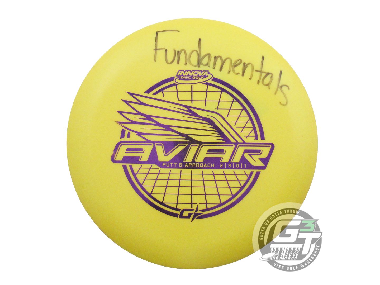 USED Innova GStar Aviar 168g Yellow Purple Foil Putter Golf Disc
