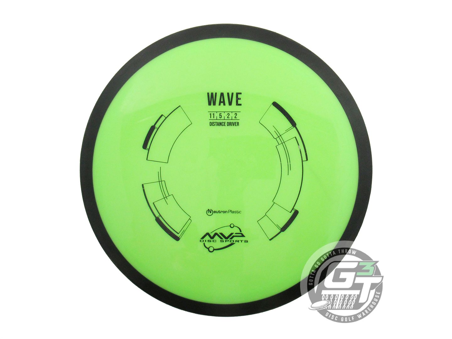 USED MVP Disc Sports Neutron Wave 171g Lime Distance Driver Golf Disc