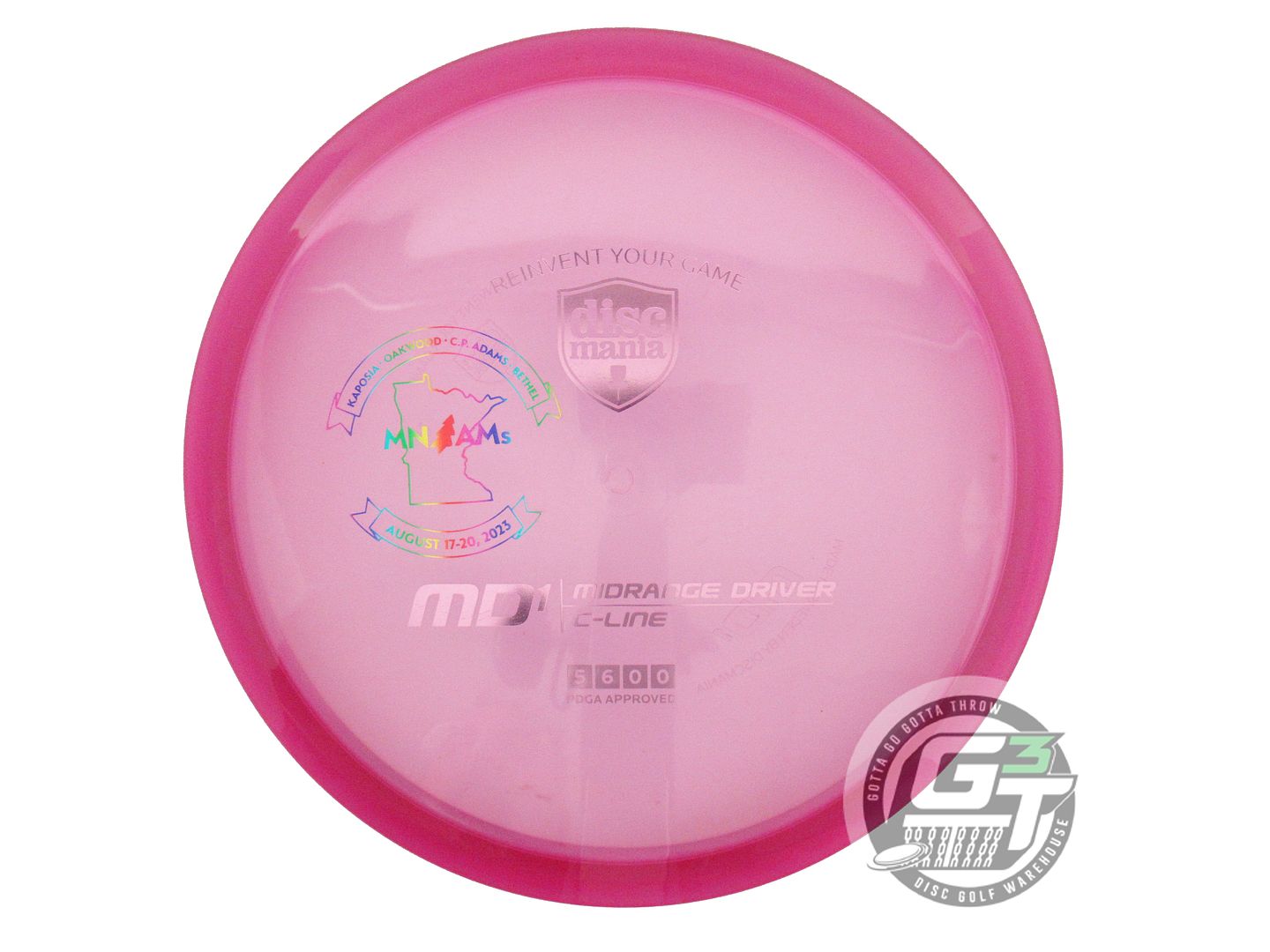 NOS DiscMania C-Line MD1 177g Magenta Pink Foil Midrange Golf Disc